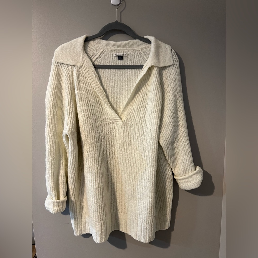 AE Whoa So Soft Oversized Collared Sweater